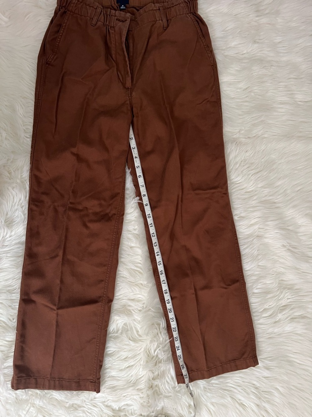GAP Easy Twill Brown Straight-Leg Pants - Picture 9 of 11
